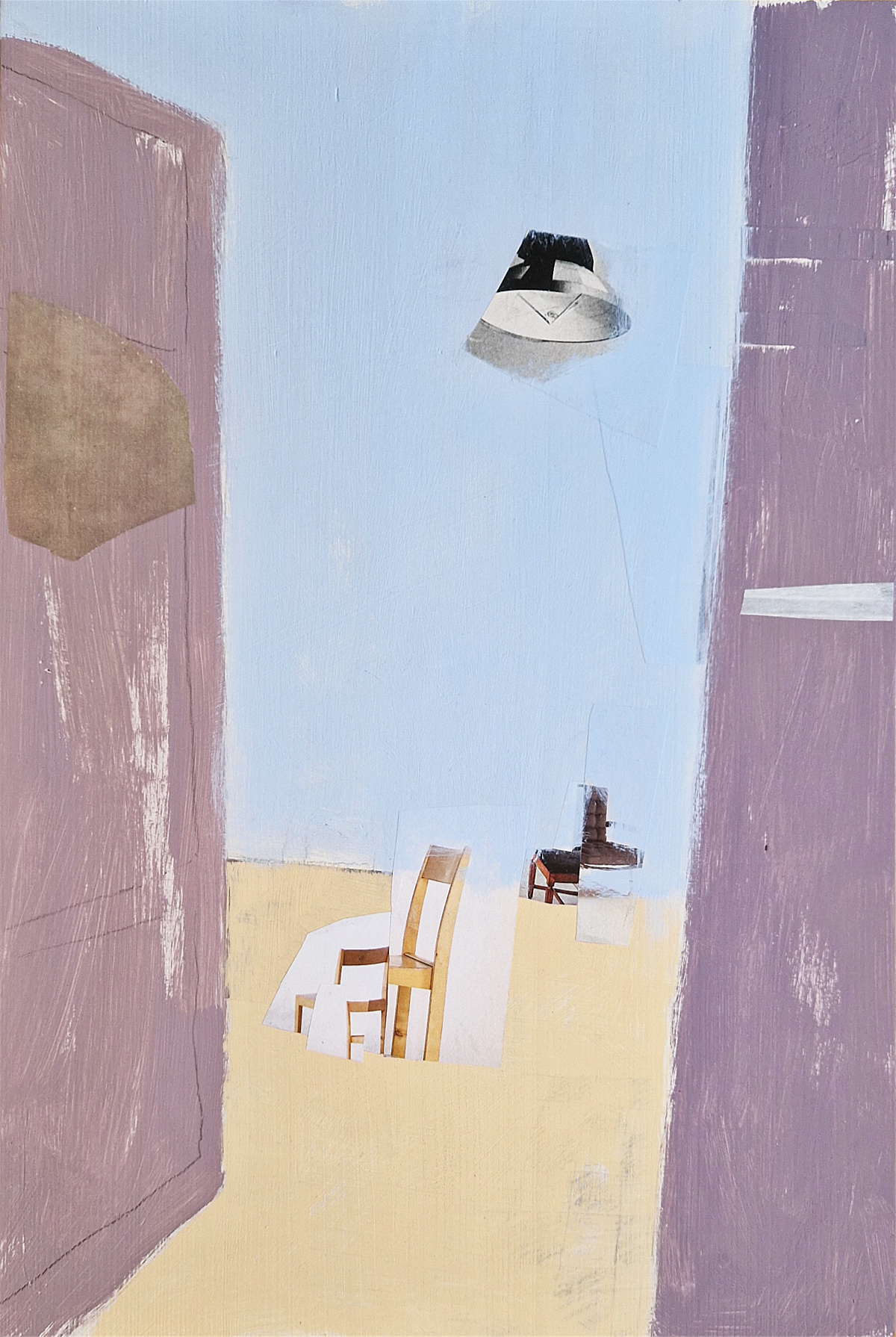 hier ist keine welt. mixed media & found paper. 2025