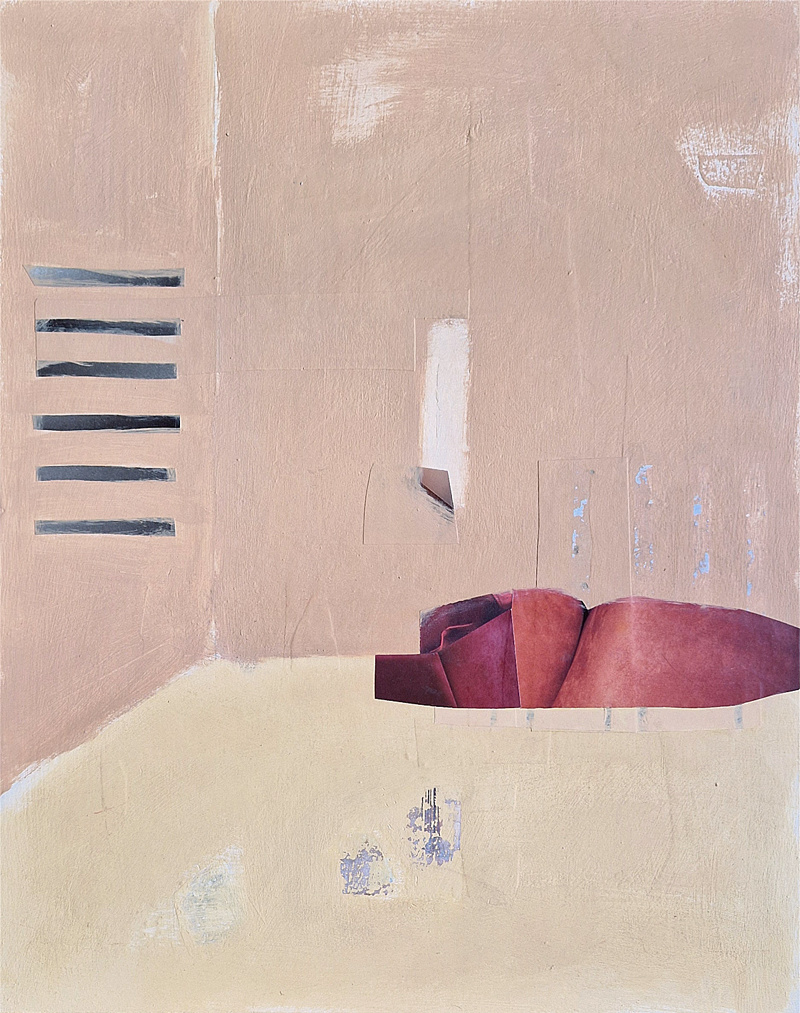 una bellezza un po disarmante. mixed media & found paper. 2026