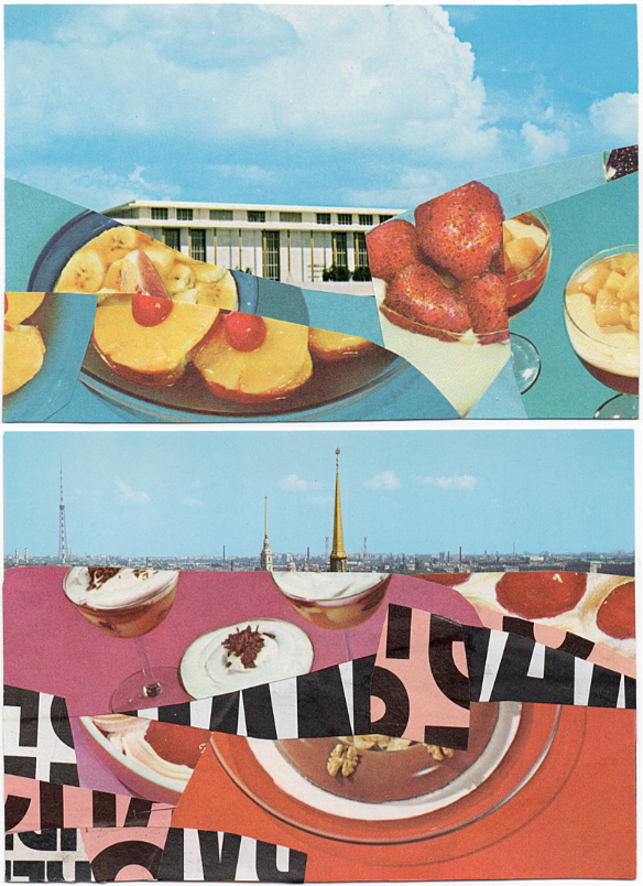 terrazza dessert & dolce città. found paper on postcard. 2025