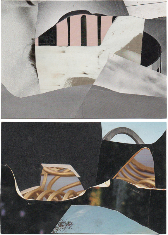 winterlandschaft & tesoro. found paper on postcard. 2025